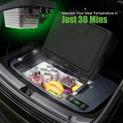 Tesla Model Y Refrigerator Sub Trunk Drop-In Freezer with 35L App Control Fridge for Tesla Camping