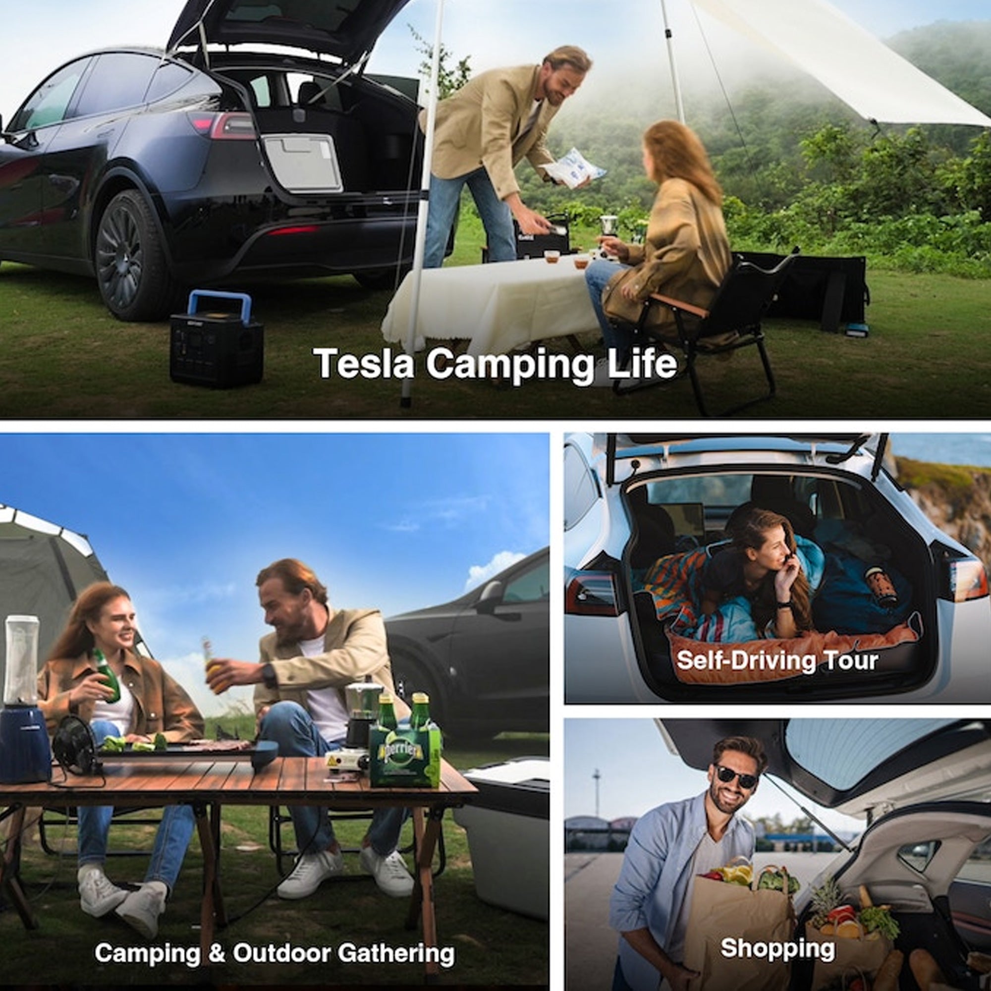 Tesla Model Y Refrigerator Sub Trunk Drop-In Freezer with 35L App Control Fridge for Tesla Camping